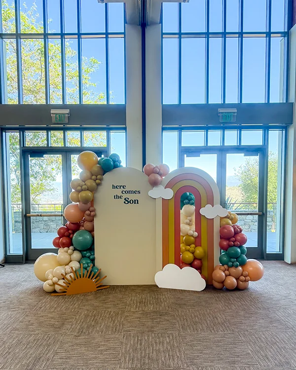 Here Comes the Son — Baby Shower — Baby Shower balloon decor detail Diamond Bar